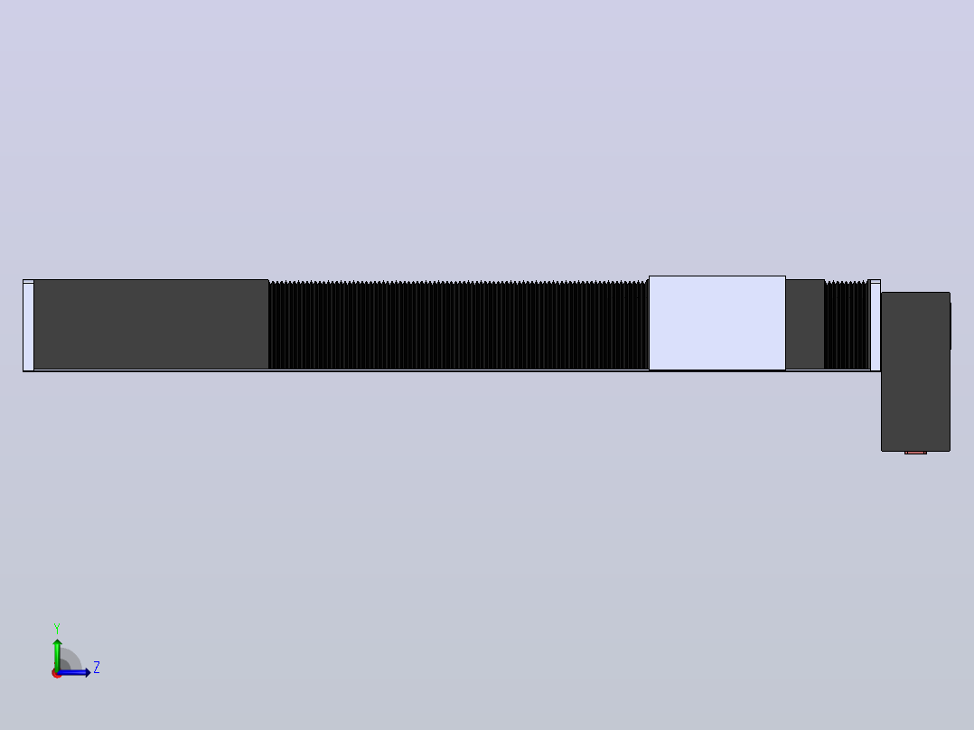 直线模组DMBF135-RDCR（电机右下折）[DMBF135-L45S500-DT400-A2U-RDCR]左视图