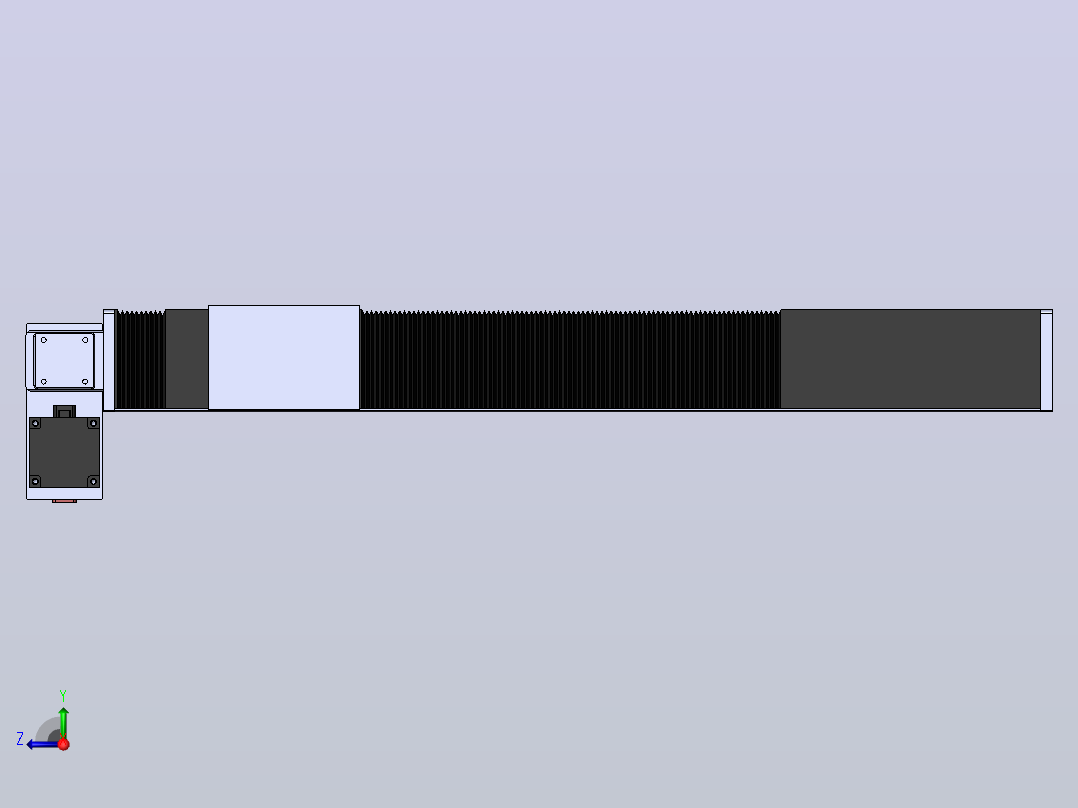 直线模组DMBF135-RDCR（电机右下折）[DMBF135-L45S500-DT400-A2U-RDCR]右视图