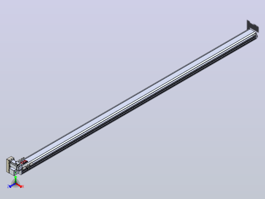 皮带直线轴半封闭可选导轨TPA-HNB-120D-110-L2950-LU-Y-P40-N3正等轴测缩略图