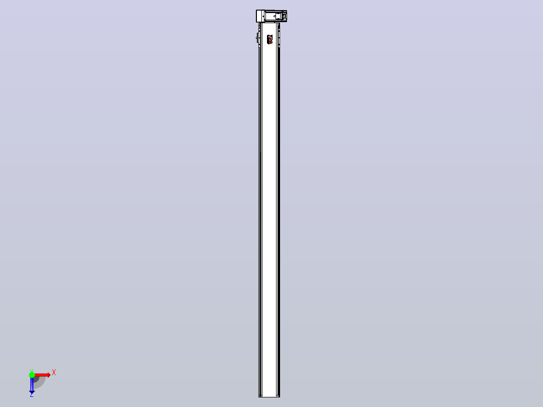 皮带直线轴半封闭可选导轨TPA-HNB-110D-90-L1750-RU-Y-P40-N3俯视图
