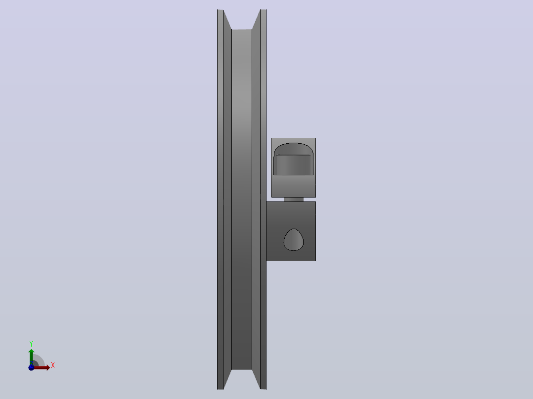 开口型圆皮带用滑轮_BRDPT-75-6-3-A前视图
