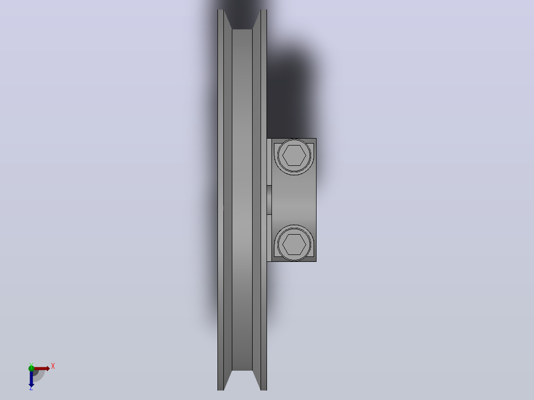 开口型圆皮带用滑轮_BRDPT-75-6-3-A俯视图