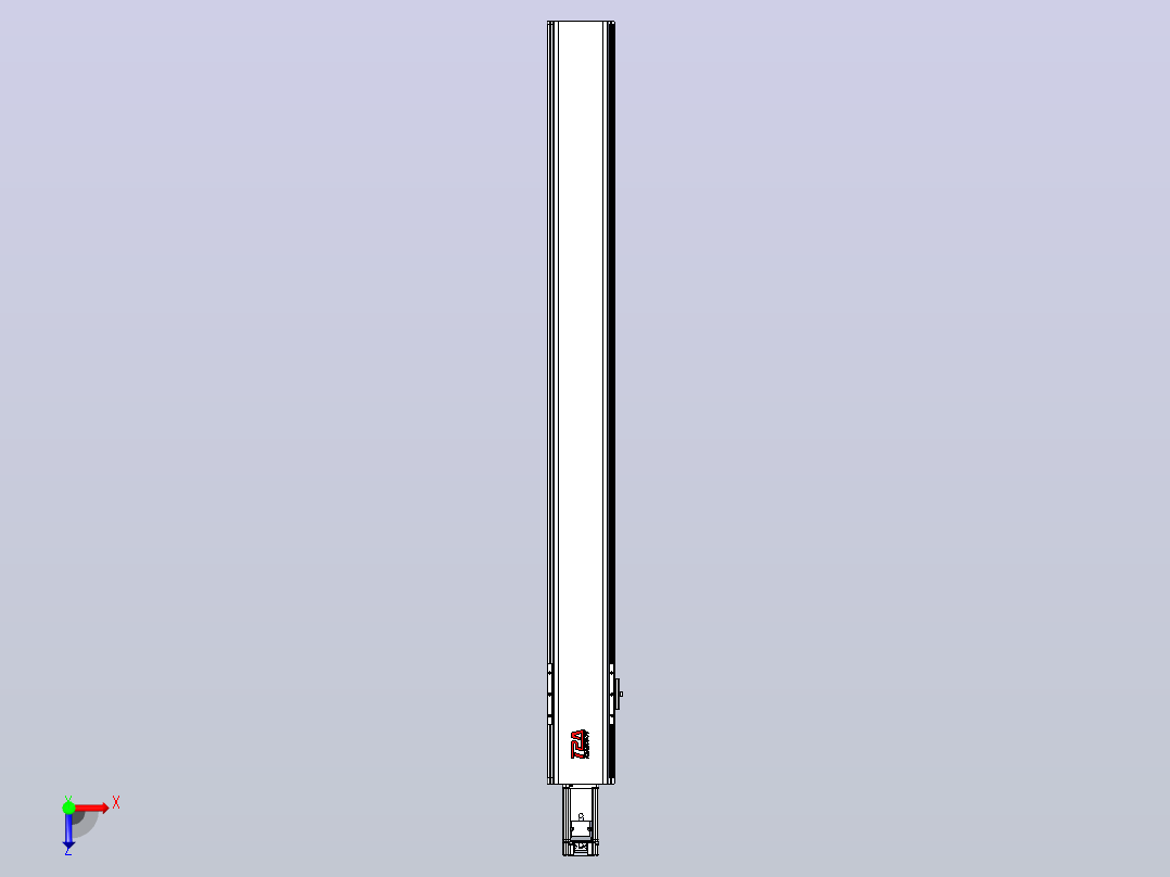 日规模组半封闭丝杆TPA-HNR-110D-1610C-L1000-M-Y-P40-N3俯视图