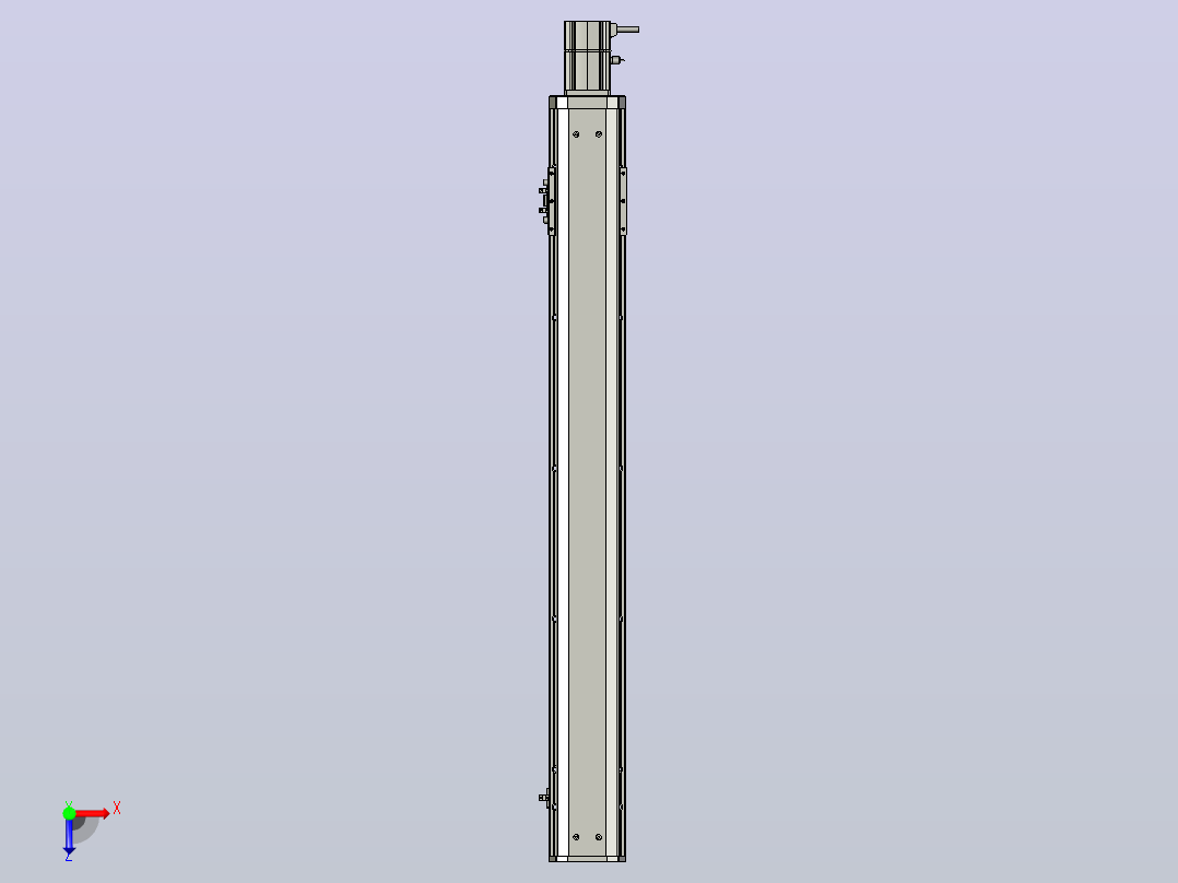 SYS12-BC-750-200W滚珠花健、支撑座、滚珠丝杠、交叉导轨、直线模组.STEP俯视图