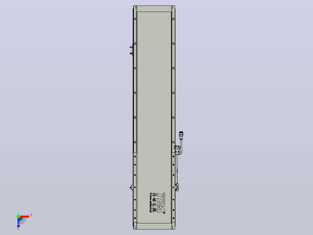 直驱直线电机轴TPA-LNP2-200-55C6-1-L660-3-C-05-N3俯视图