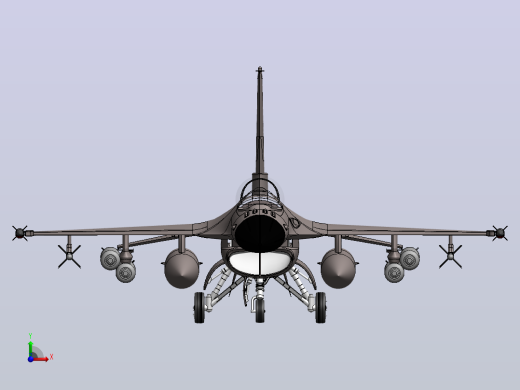 F-16战隼式战斗机前视缩略图