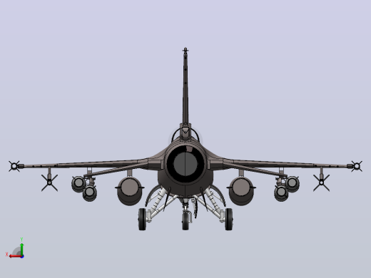 F-16战隼式战斗机后视缩略图