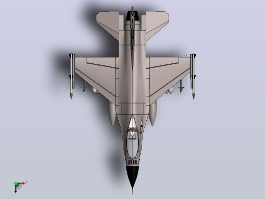 F-16战隼式战斗机俯视缩略图