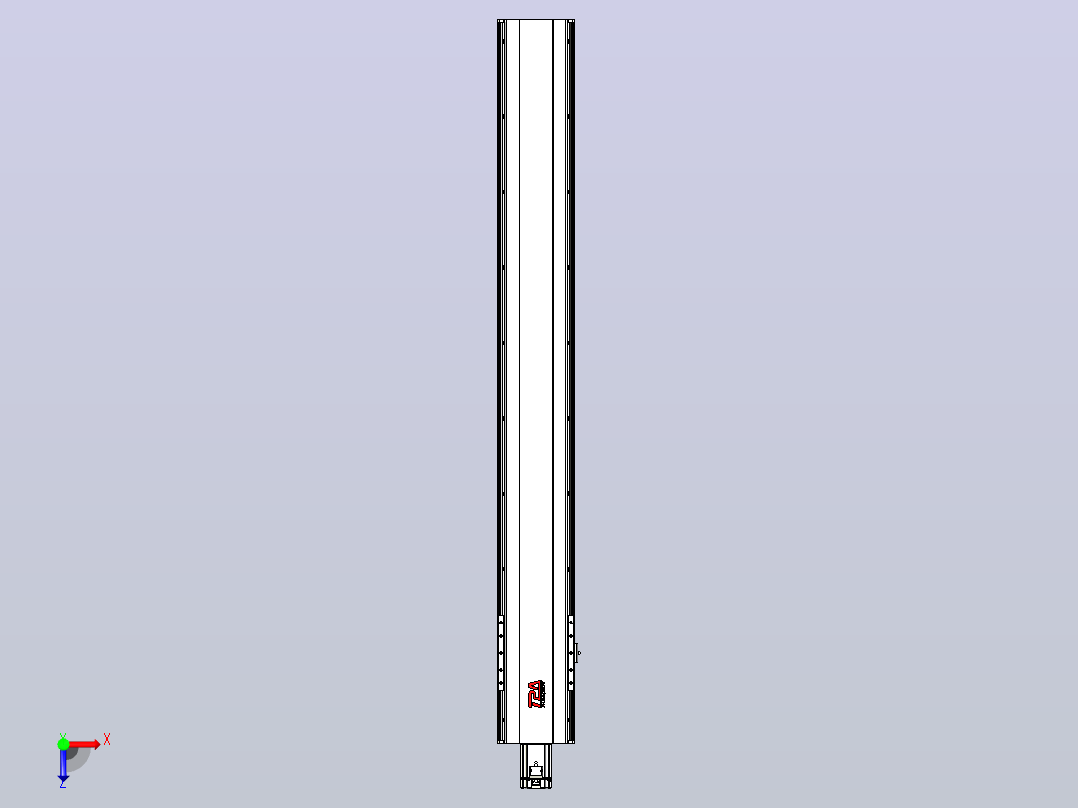 日规模组半封闭丝杆TPA-HNR-202D-2510C-L1500-M-C-P75-N3俯视图