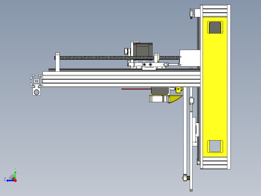 小型3D打印机模型右视图