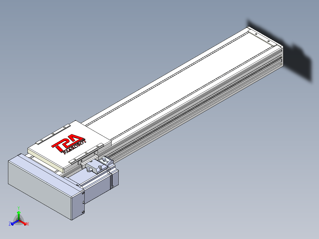 滚珠丝杠直线轴带导轨全封闭TPA-HCR-110D-1610C-L500-MR-C-P40-N3主视图