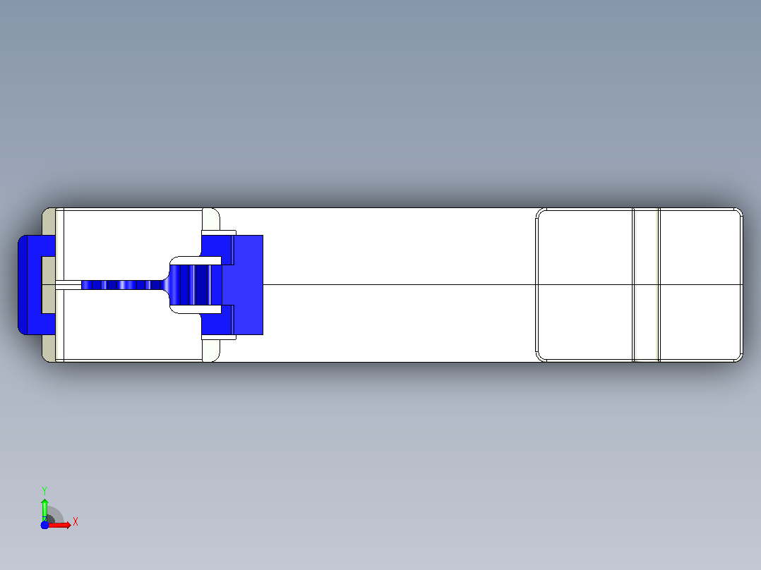 NXU-ⅡG 1P电涌保护器三维模型202203前视图