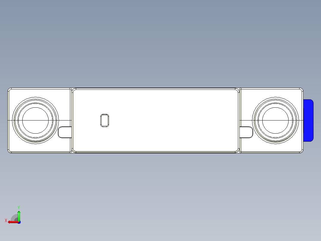 NXU-ⅡG 1P电涌保护器三维模型202203后视图