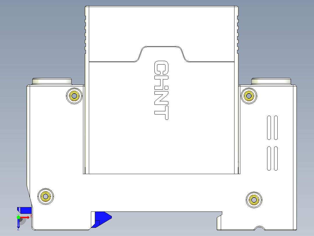 NXU-ⅡG 1P电涌保护器三维模型202203俯视图