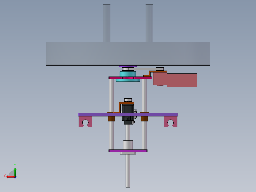 可升降转盘结构sw18可编辑后视图