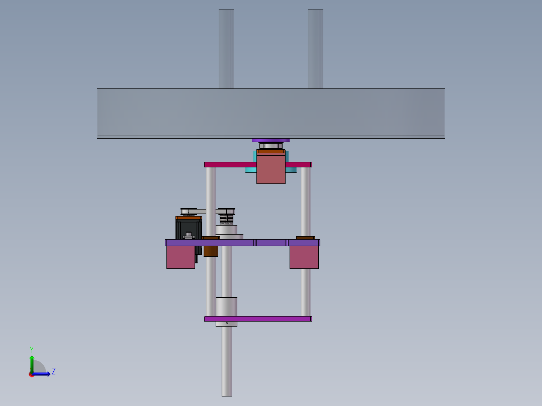 可升降转盘结构sw18可编辑左视图