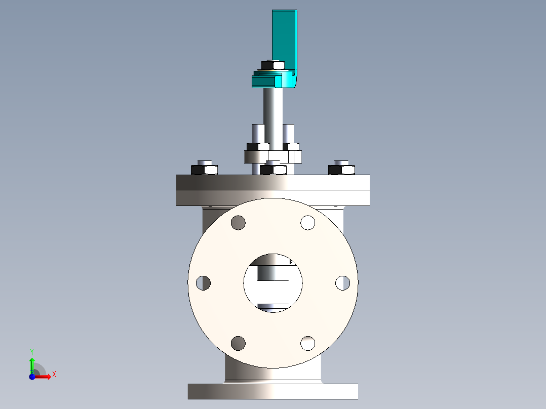 solidworks 给水止回阀前视图