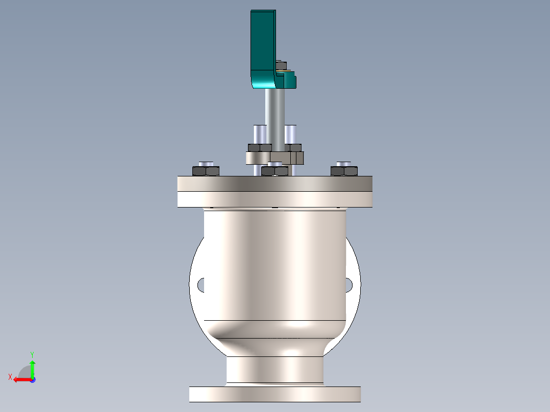 solidworks 给水止回阀后视图