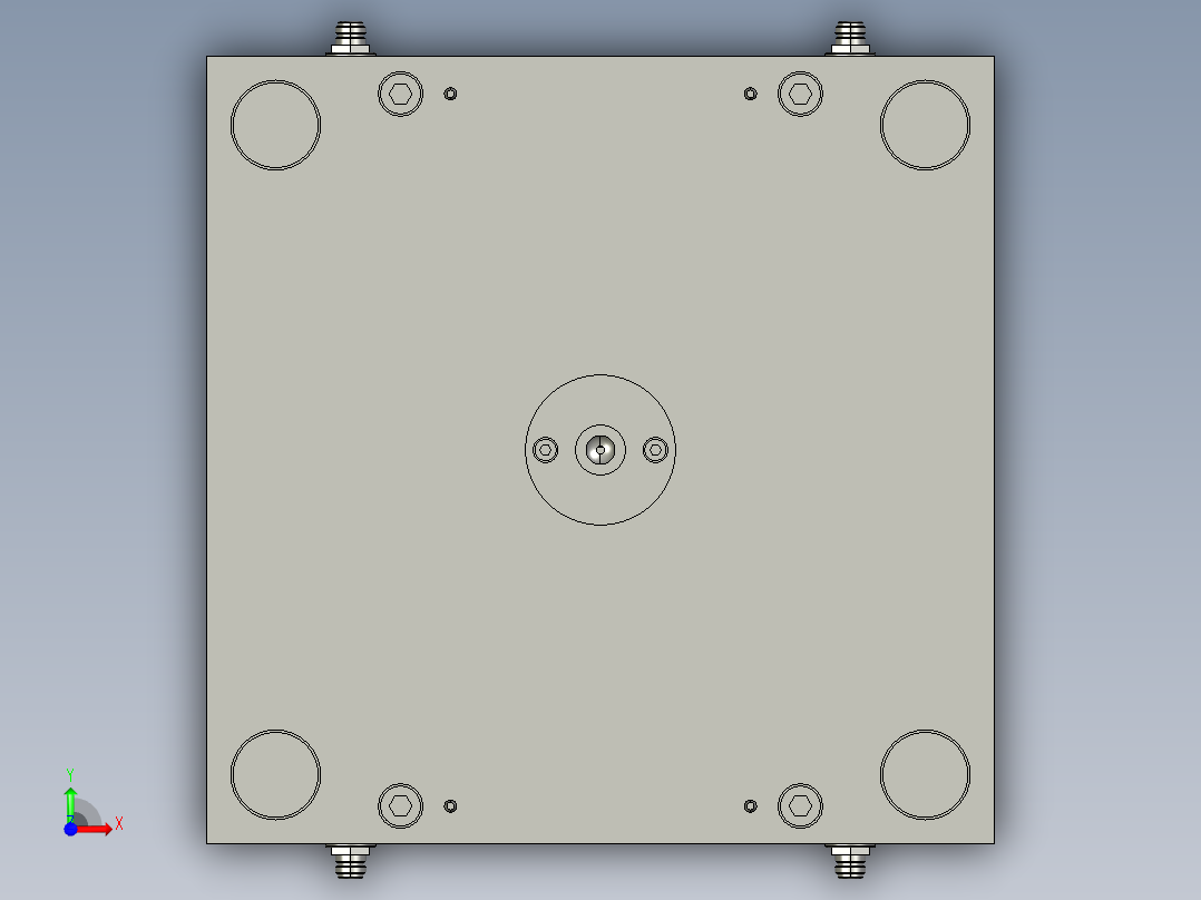 注射器塞杆注塑模前视图