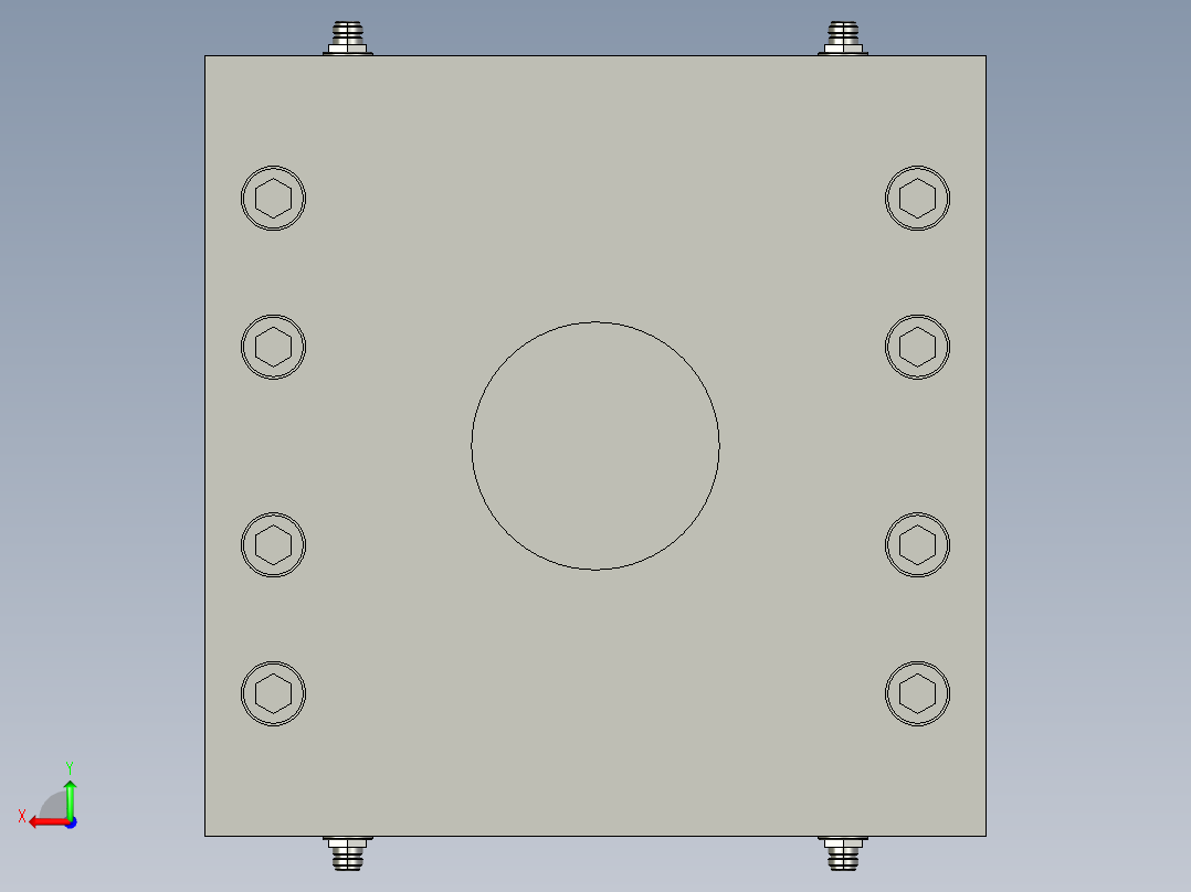 注射器塞杆注塑模后视图
