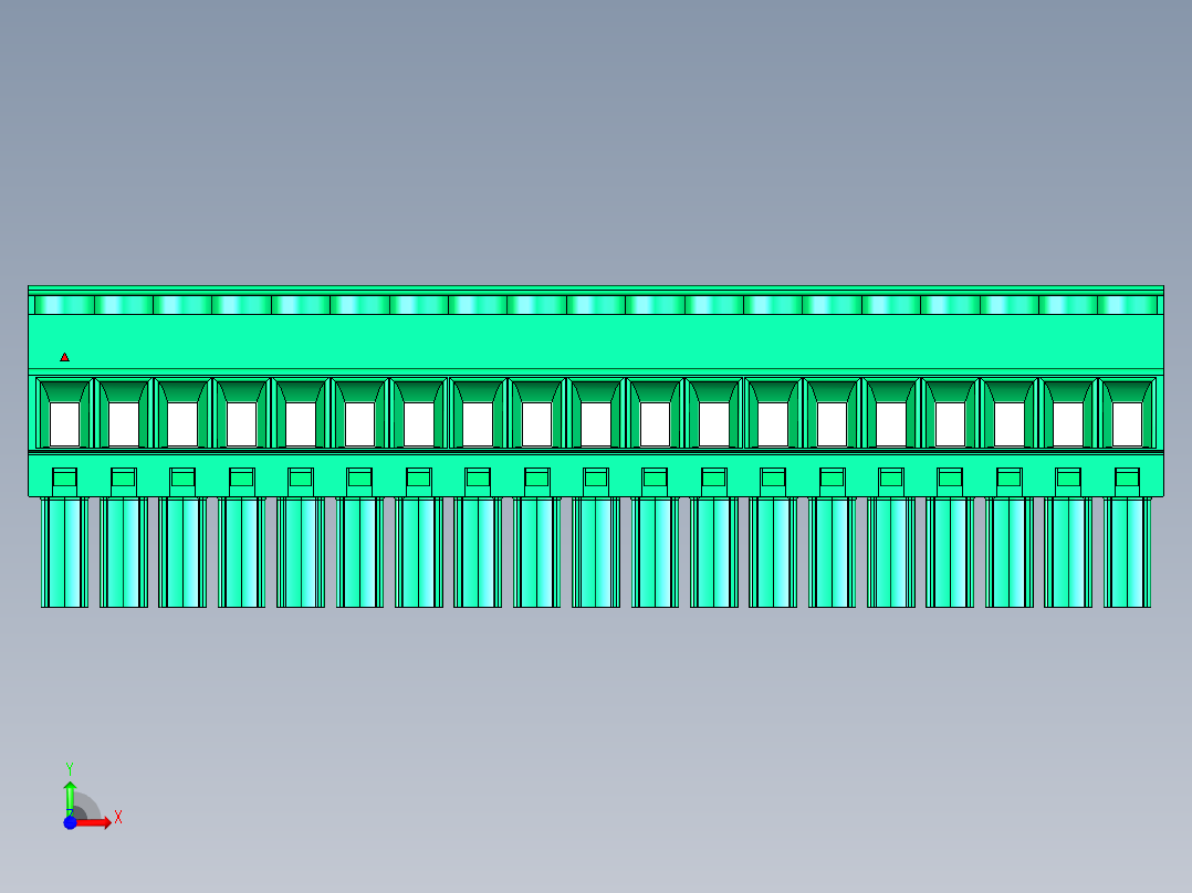 DEGSON 15EDG 系列 3.5mm 插拔式接线端子 FullPack-15EDGKB-3.5-19P-14-00AH前视图