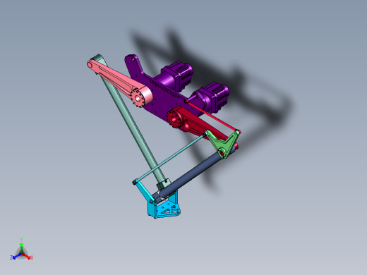 含转动副的二轴并联机器人机构