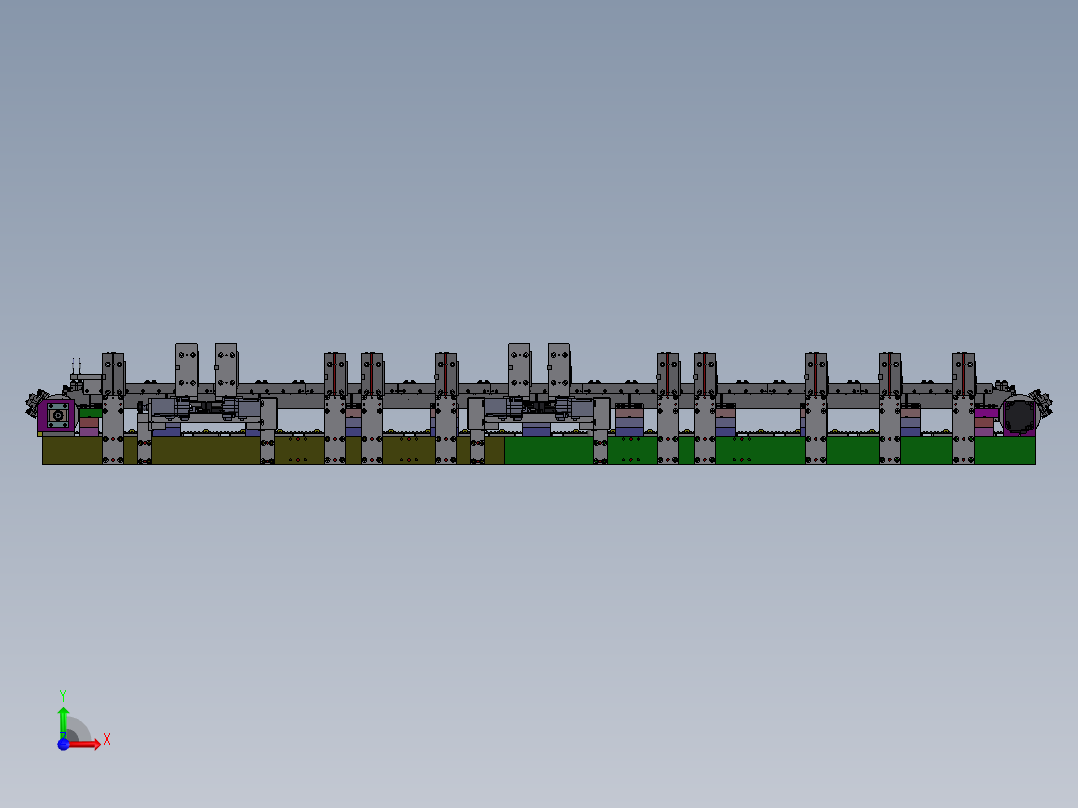 usb组装检测循环流线前视图