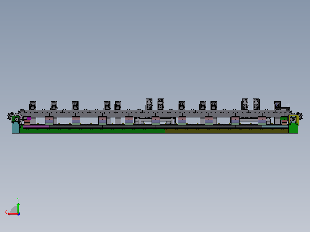usb组装检测循环流线后视图