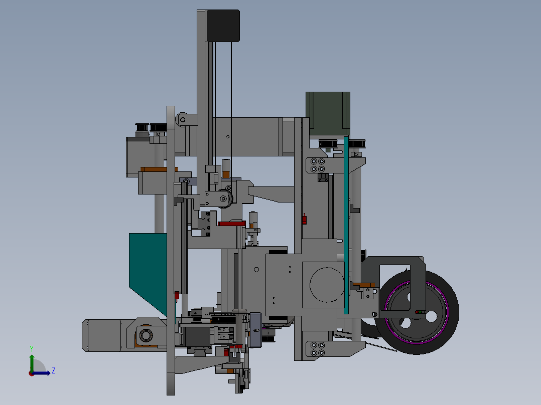 SMT自动接料带机左视图