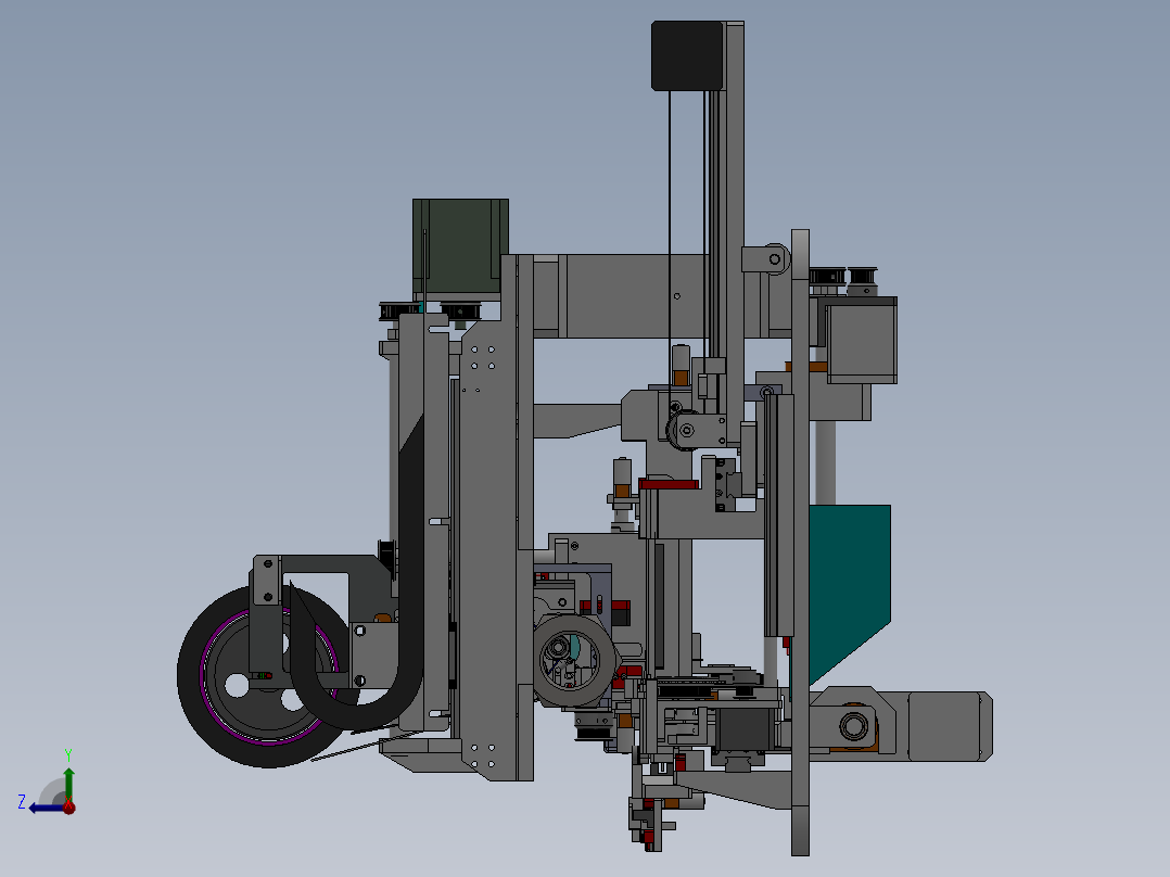 SMT自动接料带机右视图