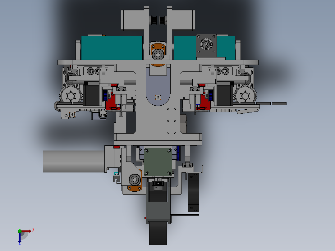 SMT自动接料带机俯视图