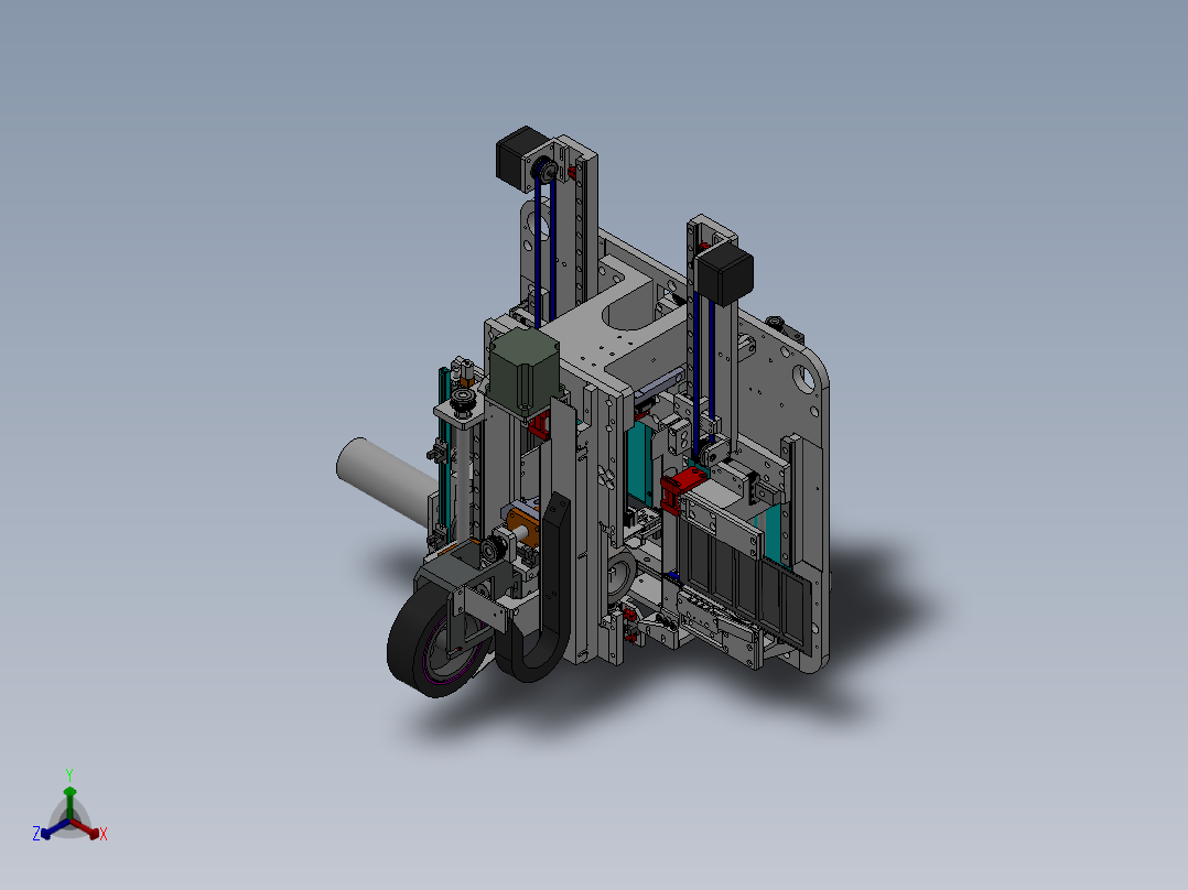 SMT自动接料带机正等轴测图