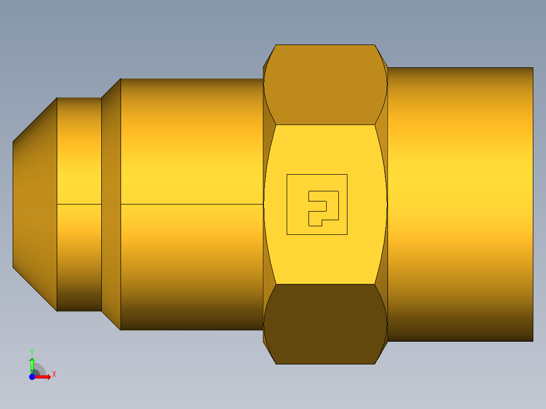 扩口式工业通用硬管接头Female Connector 46F-6-4前视图