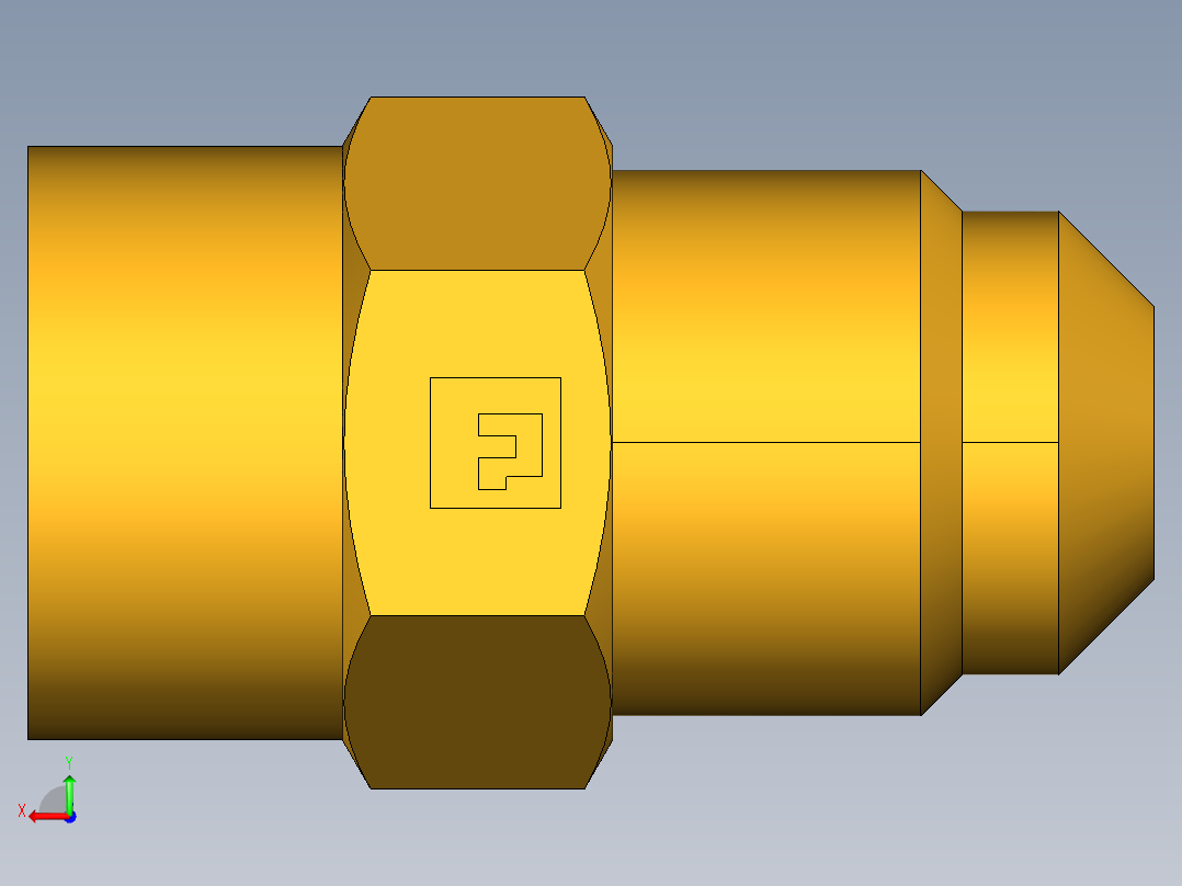 扩口式工业通用硬管接头Female Connector 46F-6-4后视图