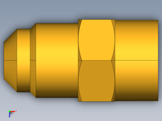 扩口式工业通用硬管接头Female Connector 46F-6-4俯视缩略图