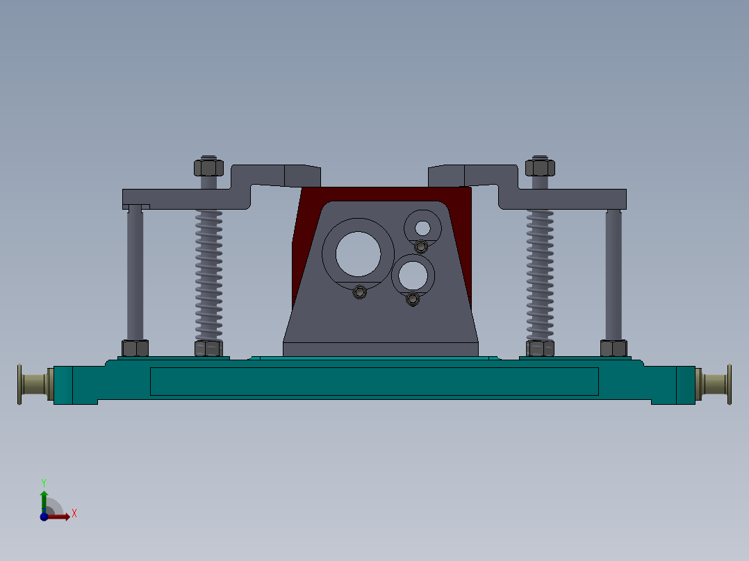 箱体加工工艺及专用夹具设计【三维建模+CAD图+全套卡片】前视图