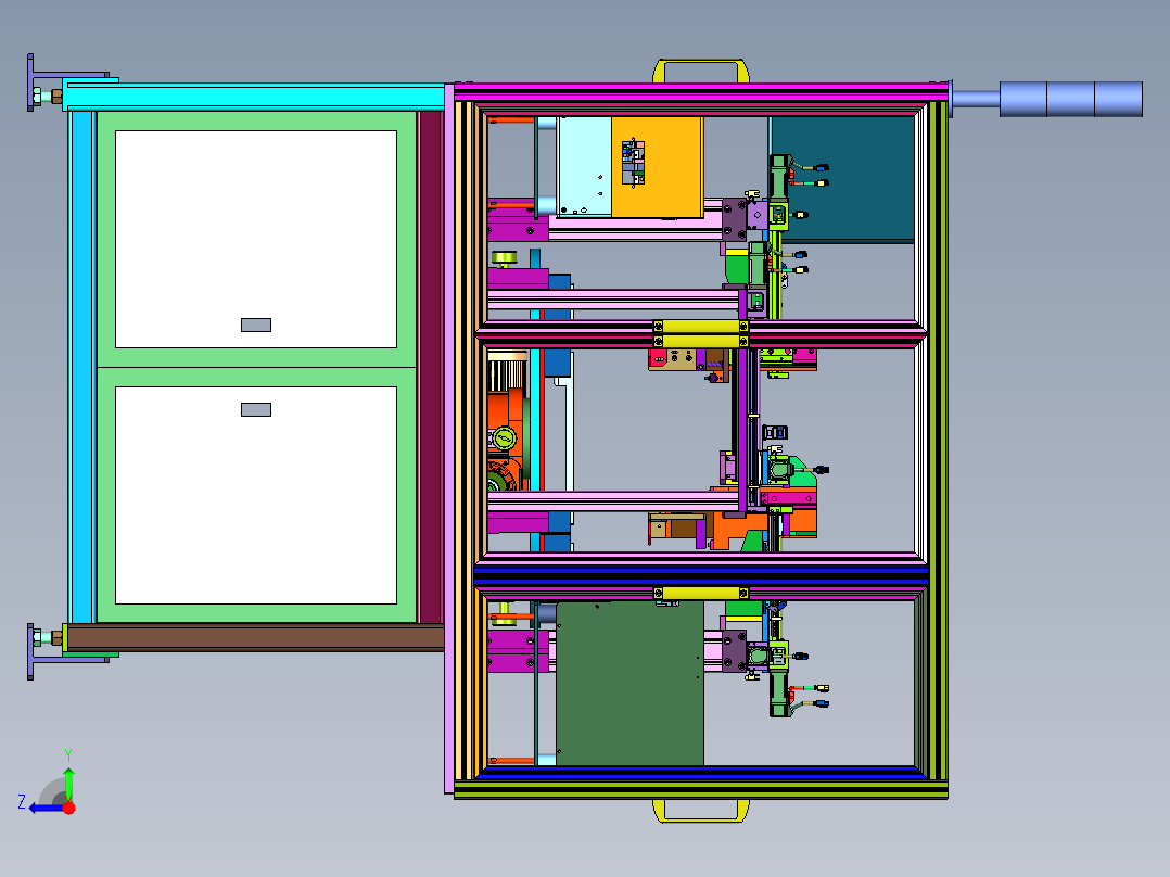 多轴转台式在线式自动打螺丝设备右视图