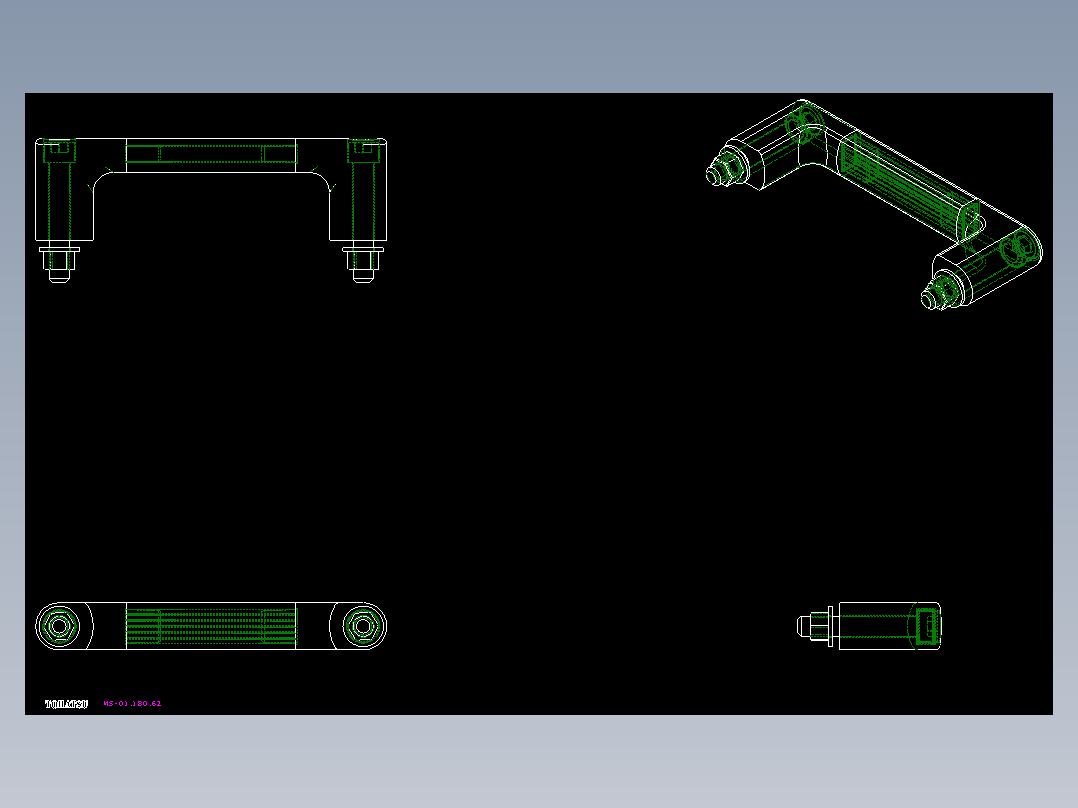 取手(鋁合金)MS-2D多系列多零件图纸模型