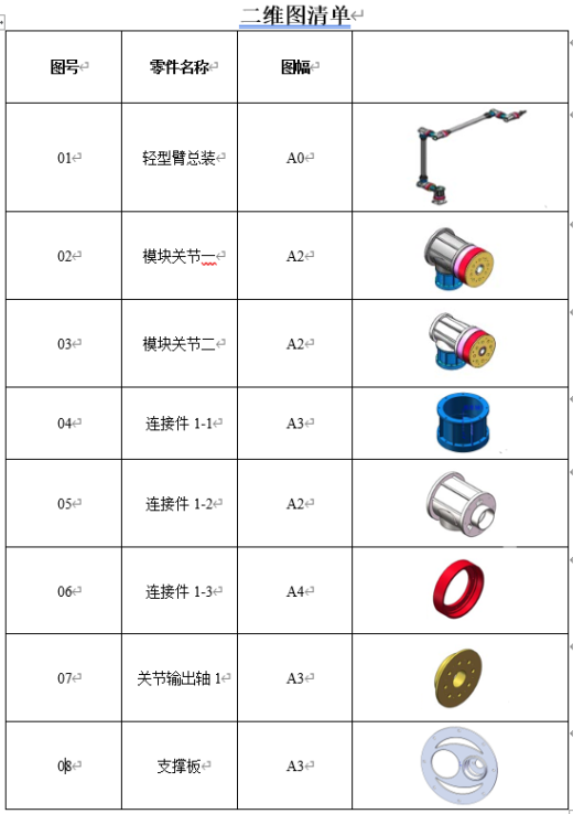 模块化六轴机械臂（二维工程图）缩略图