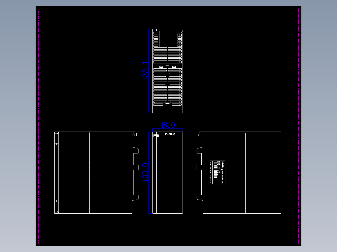 XG-P75-E外观尺寸图