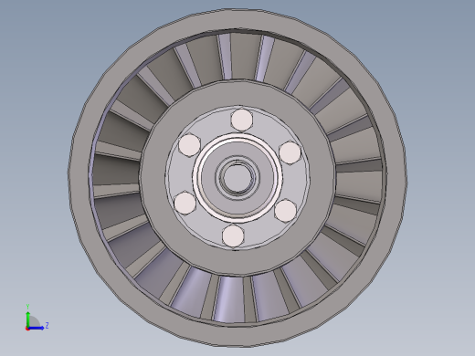 航空涡轮转子发动机机构左视缩略图