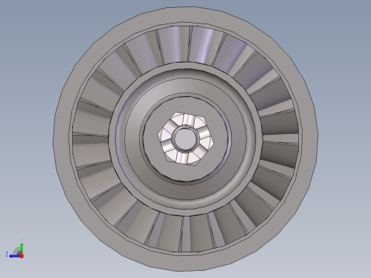 航空涡轮转子发动机机构右视缩略图