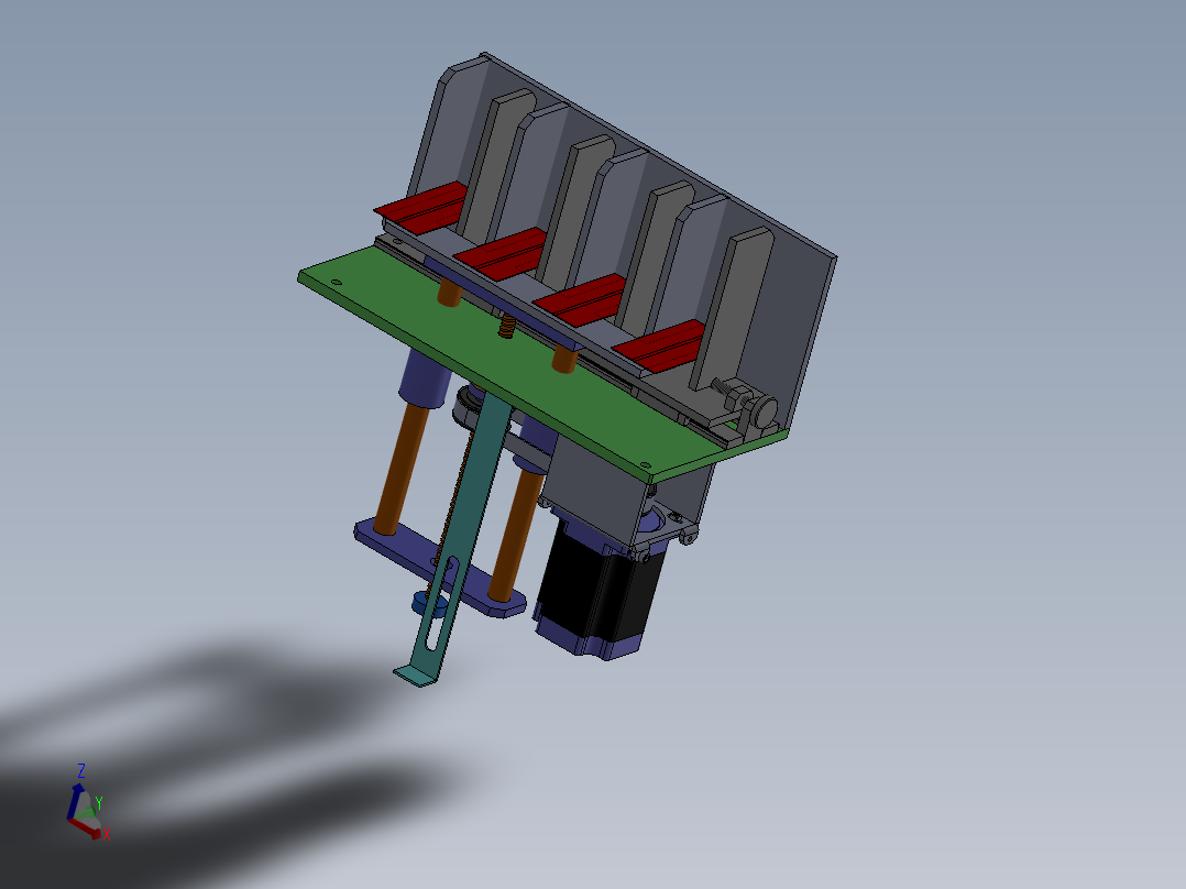 顶升送料机构2（螺母定螺杆动）