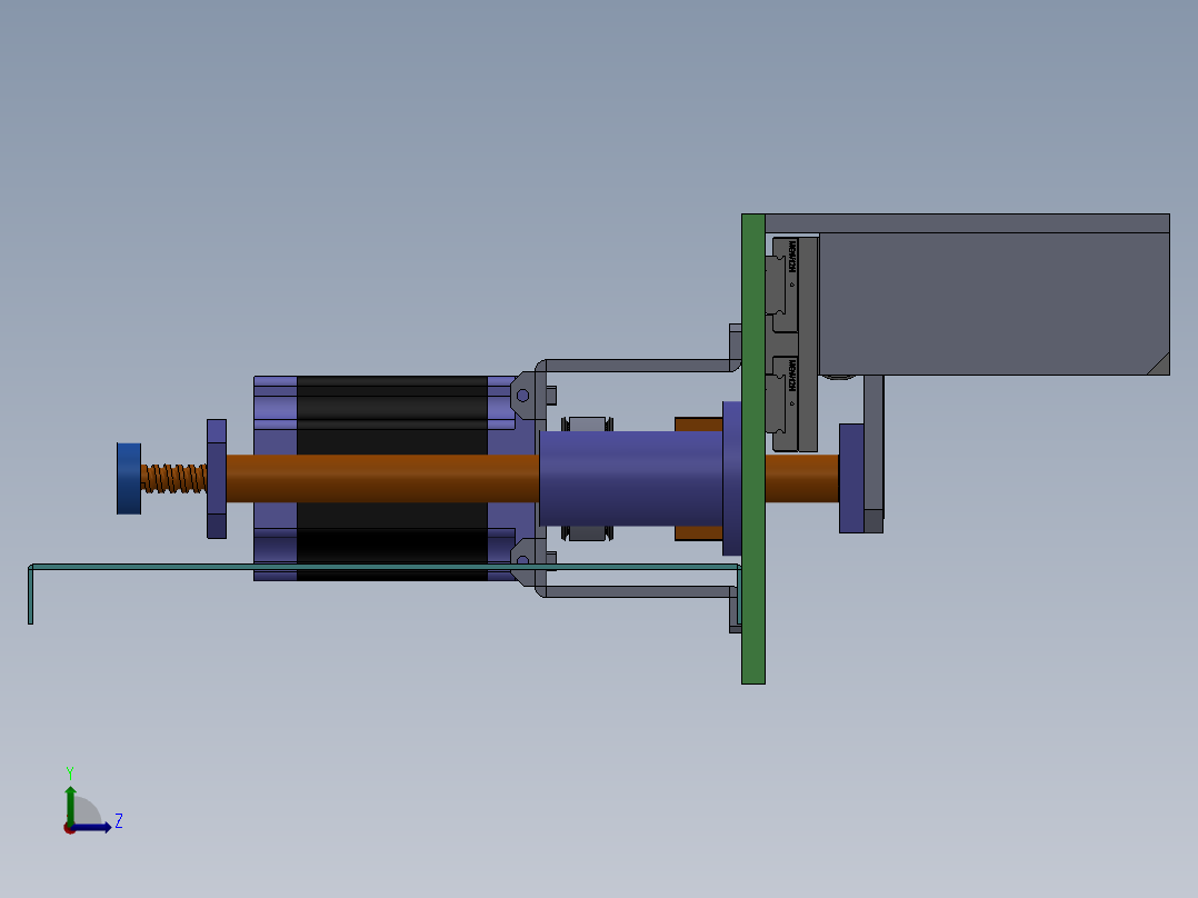 顶升送料机构2（螺母定螺杆动）左视图