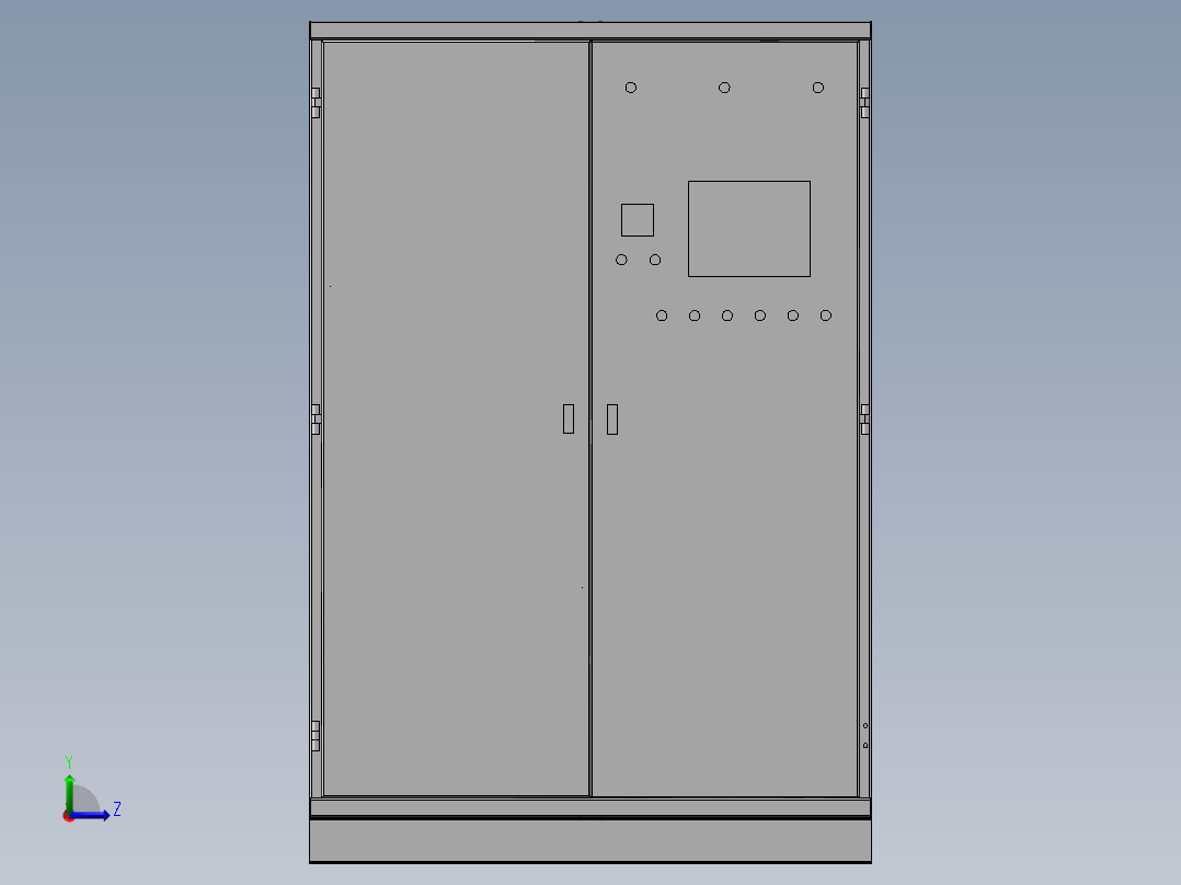 基础电柜左视图