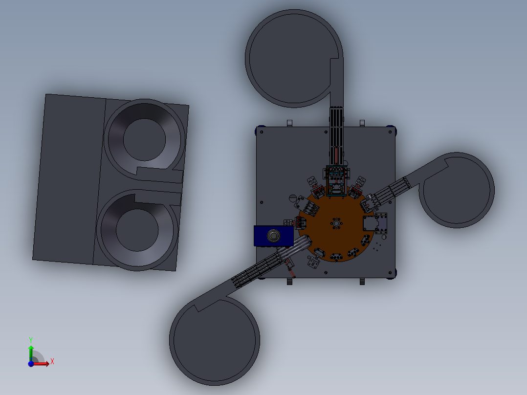 洗发水瓶盖组装机前视图