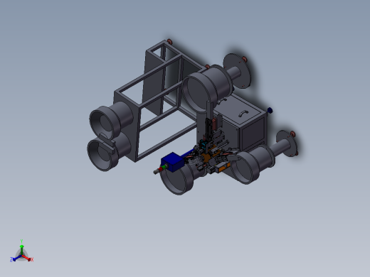 洗发水瓶盖组装机正等轴测缩略图
