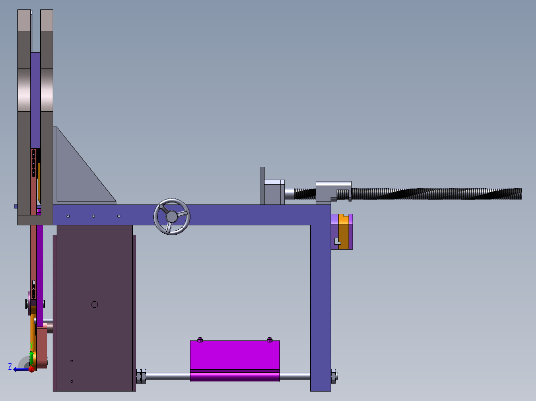 鞋厂层皮切片机右视图