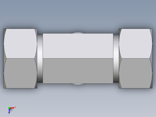 卡套式工业通用硬管接头EO_Adjustable_locknut_branch_tee_TEE18LMORCF俯视缩略图
