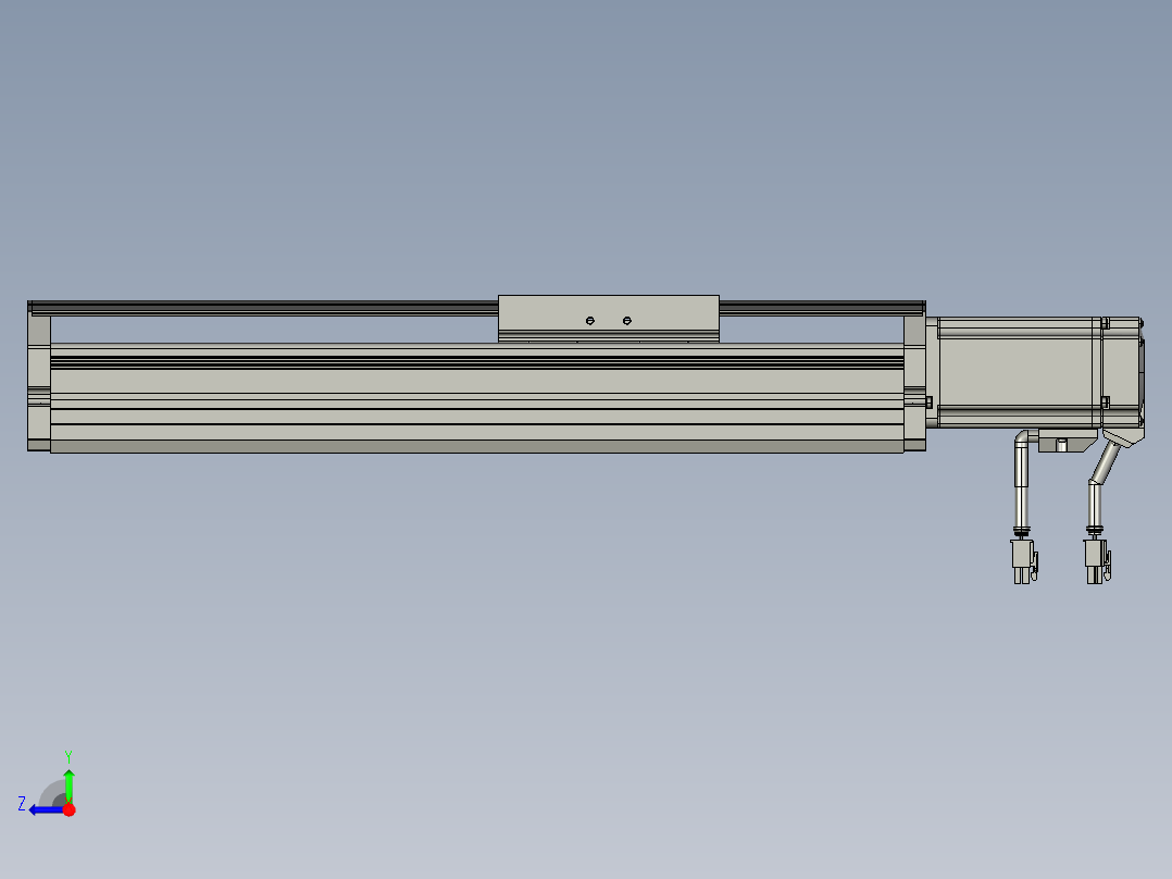 东锦丝杆传动-直线滑台模组DH120-C-200-BC-P400W-C3右视图
